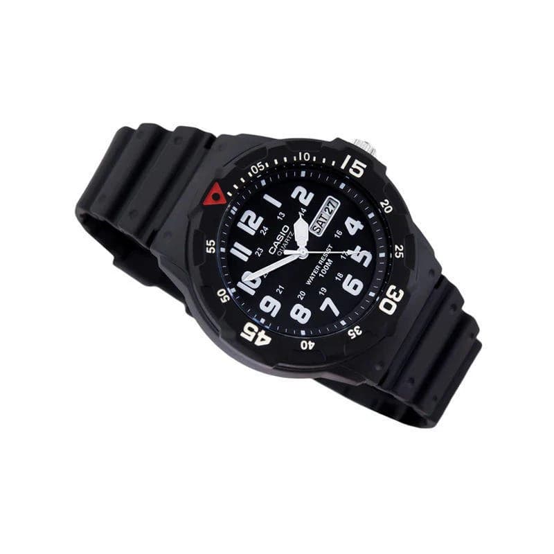 Casio Youth Day Date Resin Belt Watch MRW-200H-1BVDF