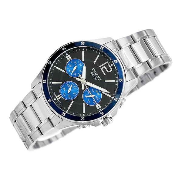 Casio MTP-1374D-2AVDF Enticer Multifunction Stainless Steel Men's Watch