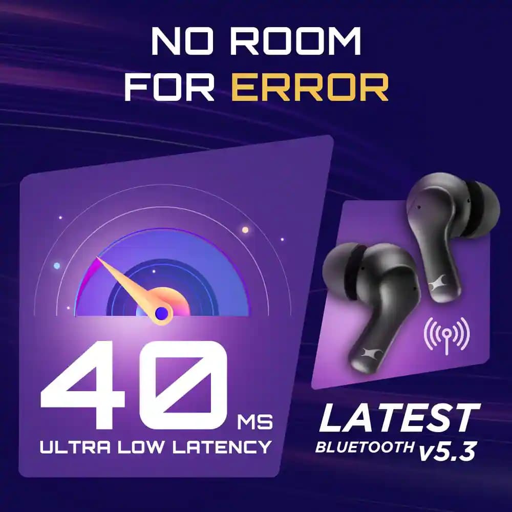 Fastrack FPods FZ100 | 50Hr Battery | Quad Mic | ENC TWS Earbuds