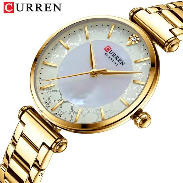 Curren 9072L Montre Femme Women’s Bracelet Watch – Gold