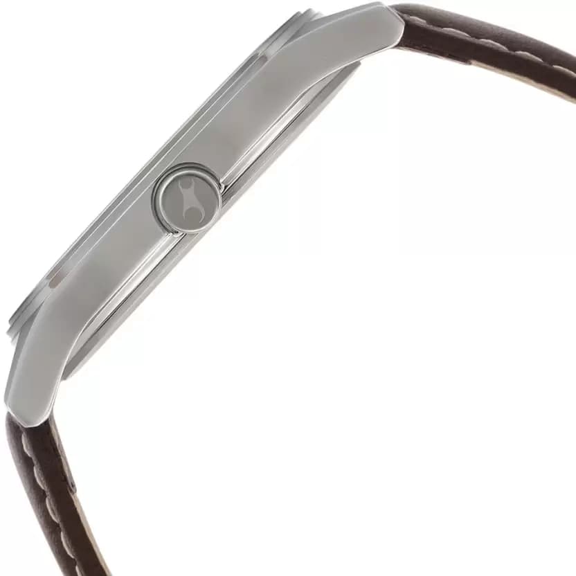Fastrack 3247SL01 Bare Basics Analog Brown Dial Leather Watch for Guys