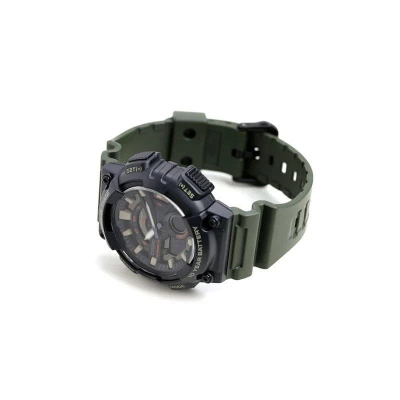 Casio AEQ-110W-3AVDF Dual Time Multifunction Fiber Belt Men's Watch