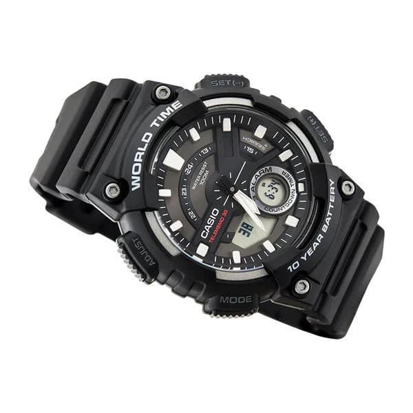 Casio AEQ-110W-1AVDF Dual Time Multifunction Fiber Belt Watch