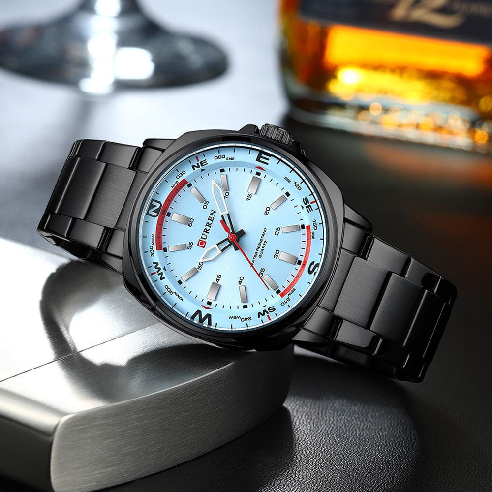 Curren 8455 Luxury Brand Watch for Men - Sky Black