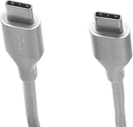 AmazonBasics Double Braided Nylon USB Type-C to Type-C 2.0 Cable