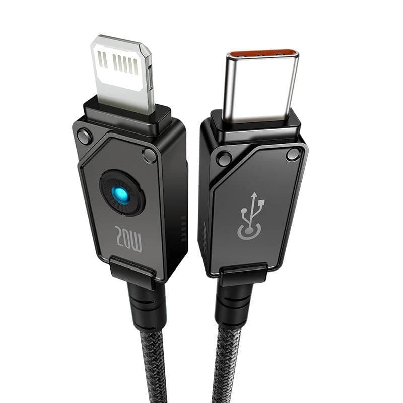 Baseus Unbreakable Series 20W 1m Type-C to Lightning Fast Charging Data Cable (P10355803111-00) - Cluster Black