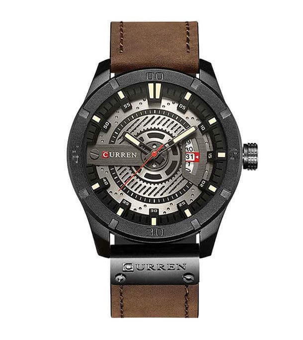 Curren 8301 - Chocolate Leather Analog Watch for Men