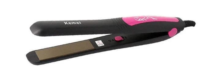 Kemei KM-328 Professional Hair Straightener (Pink)