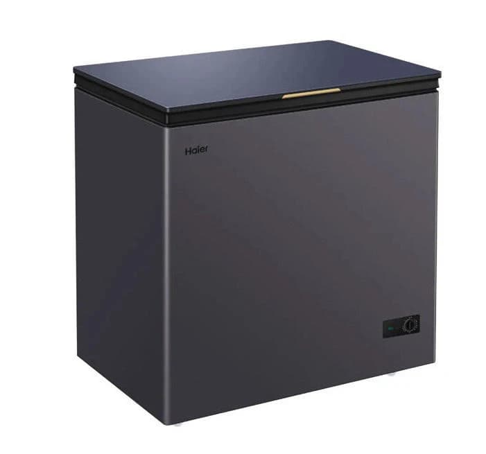 Haier 200L Glass Door Chest Freezer (HCF-230SGM)-Premium Ash Blue