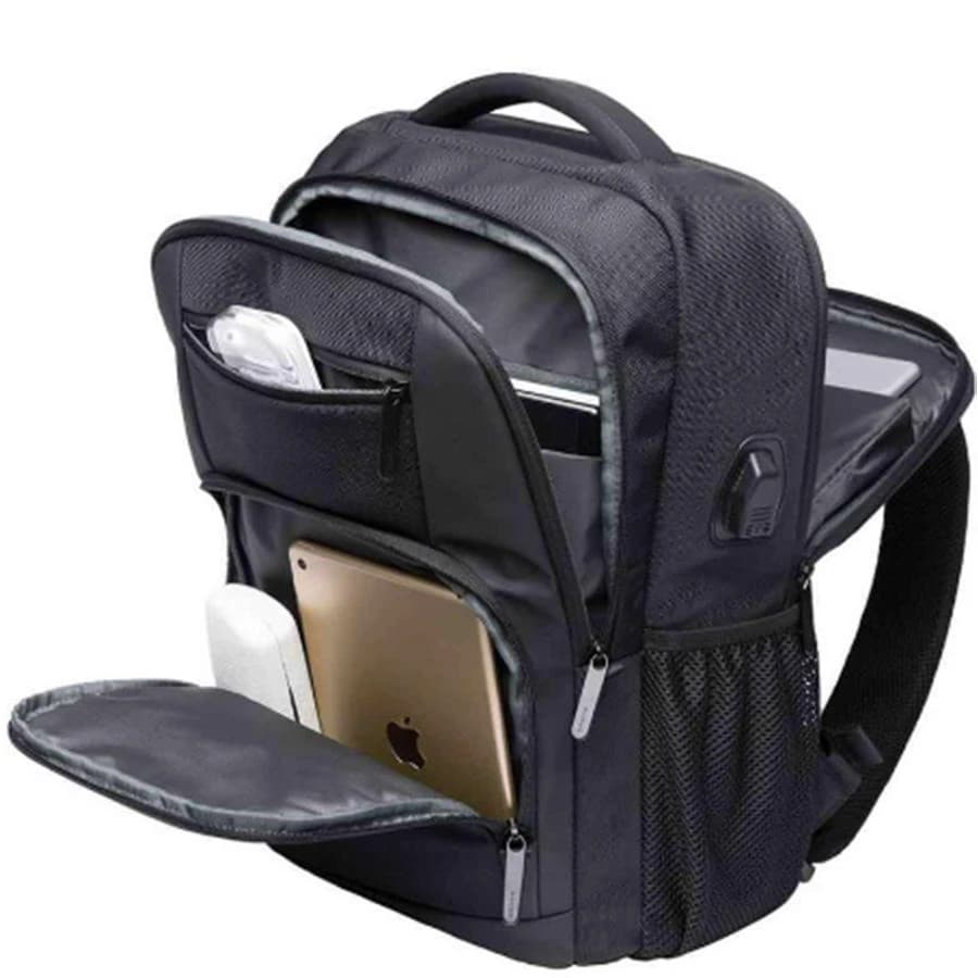BANGE BG-1921 Bag External USB Port 15.6 Inch Laptop Backpack – Black