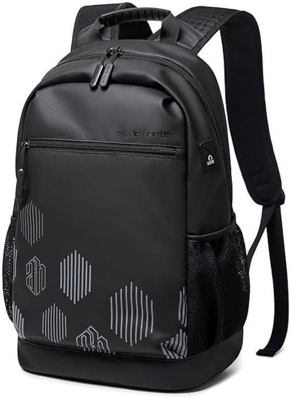 Arctic Hunter B00489 Casual Backpack Water Resistant College School Bag with Built in USB - Black