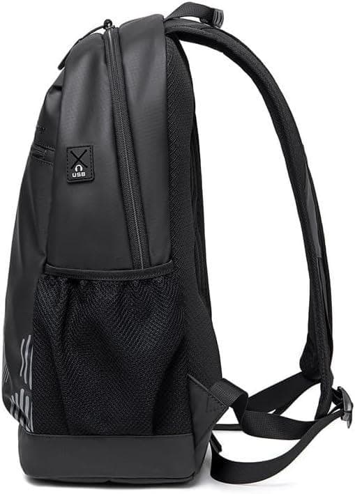 Arctic Hunter B00489 Casual Backpack Water Resistant College School Bag with Built in USB - Black