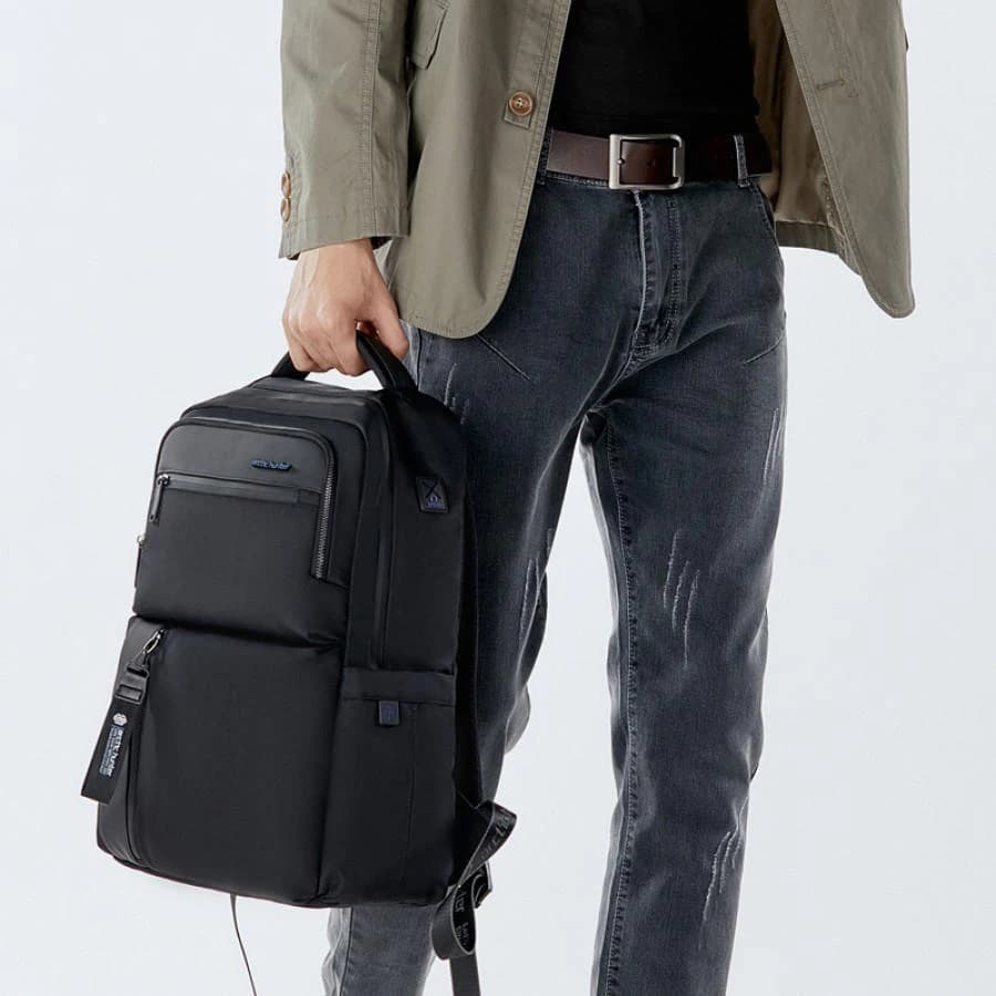 Arctic Hunter B00477 Waterproof Anti Theft Backpack 15.6inch Laptop Compartment - Black