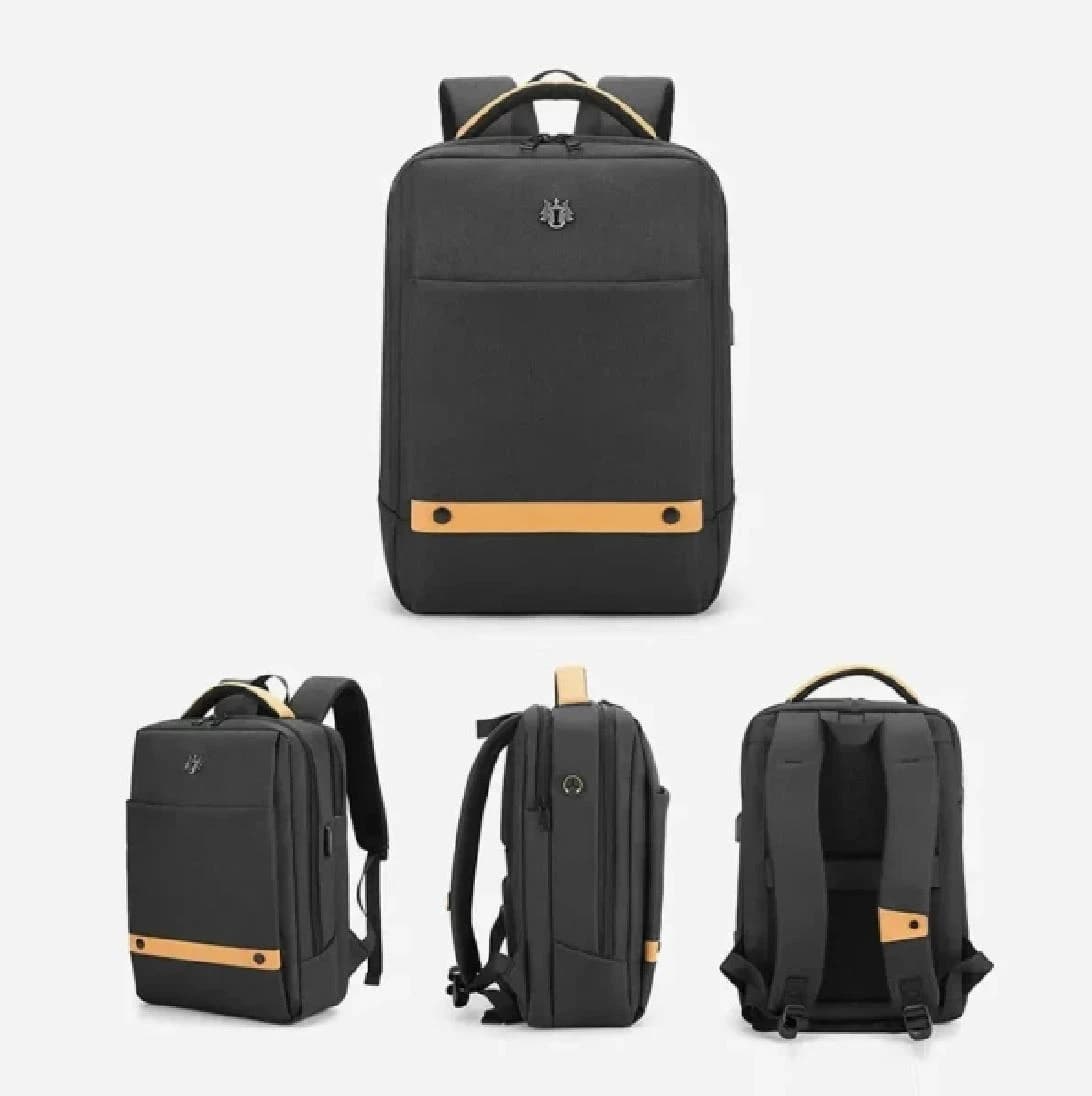 Golden Wolf GB00378 Laptop and Travel Backpack - Black