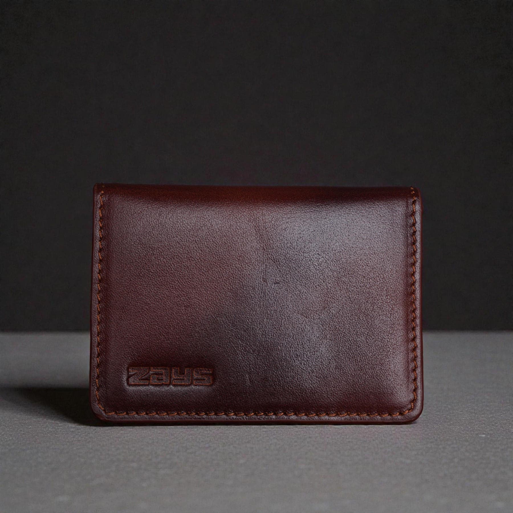 Zays Premium Leather Magnetic Card Holder - Slim and Eco-Friendly Mini Wallet for Unisex - Handmade Secure Compact and Stylish Design (ZCW112 - Antique Brown)