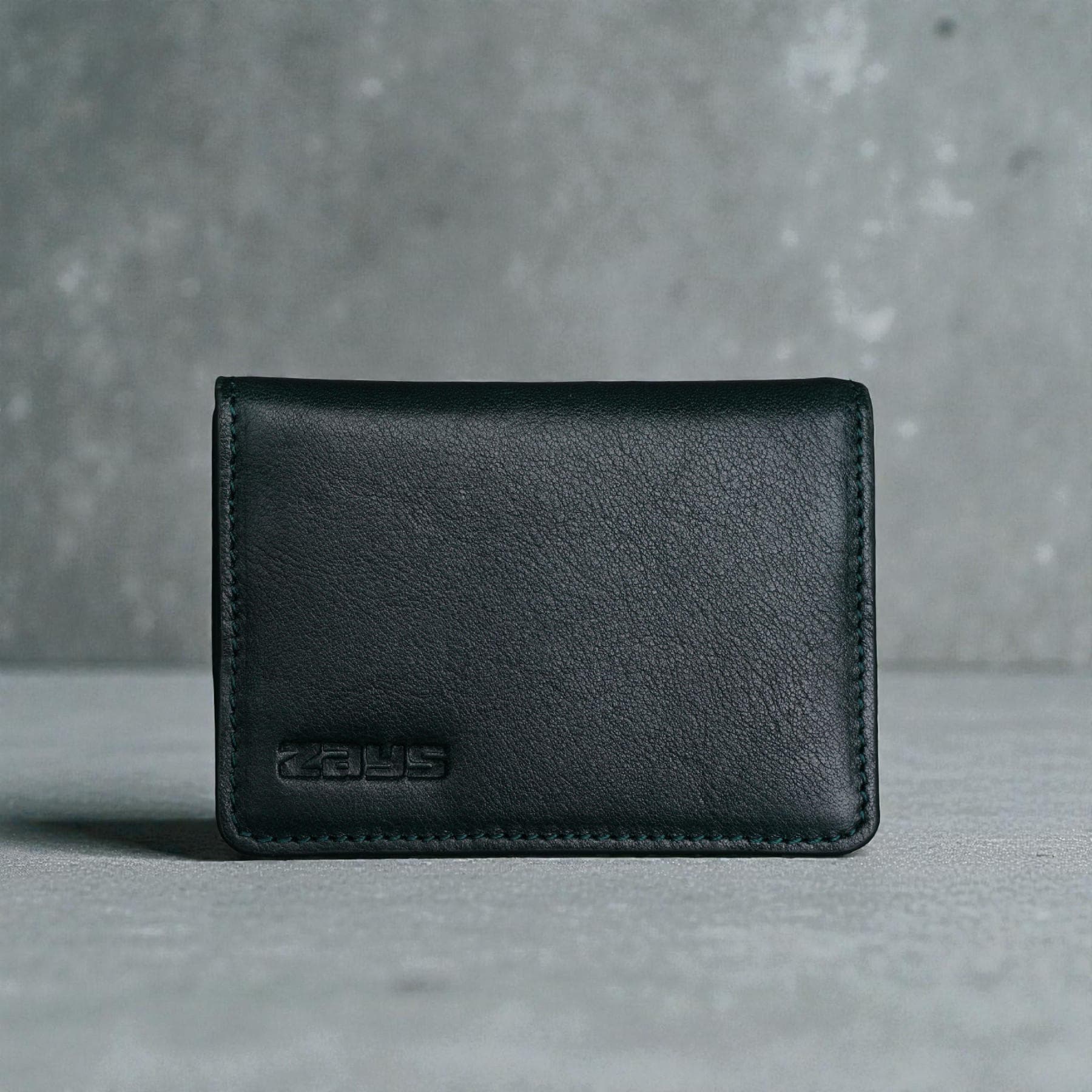 Zays Premium Leather Magnetic Card Holder - Slim and Eco-Friendly Mini Wallet for Unisex - Handmade Secure Compact and Stylish Design (ZCW113 - Bottle Green)