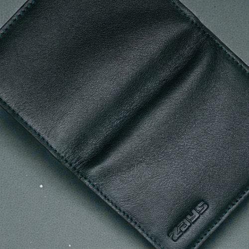 Zays Premium Leather Magnetic Card Holder - Slim and Eco-Friendly Mini Wallet for Unisex - Handmade Secure Compact and Stylish Design (ZCW113 - Bottle Green)