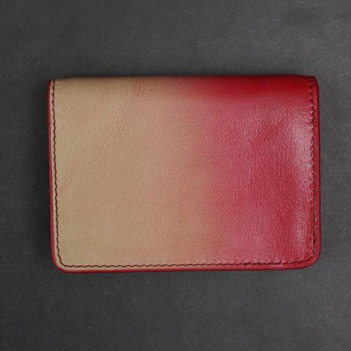 Zays Premium Leather Magnetic Card Holder - Slim and Eco-Friendly Mini Wallet for Unisex - Handmade Secure Compact and Stylish Design (ZCW116 Pink Cream Mix)