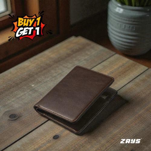 Zays Special Buy1 Get1 Offer - Premium Leather Belt and Wallet - Huge Savings on Quality Leather Accessories (ZSW127-ZMB102-Chocolate)