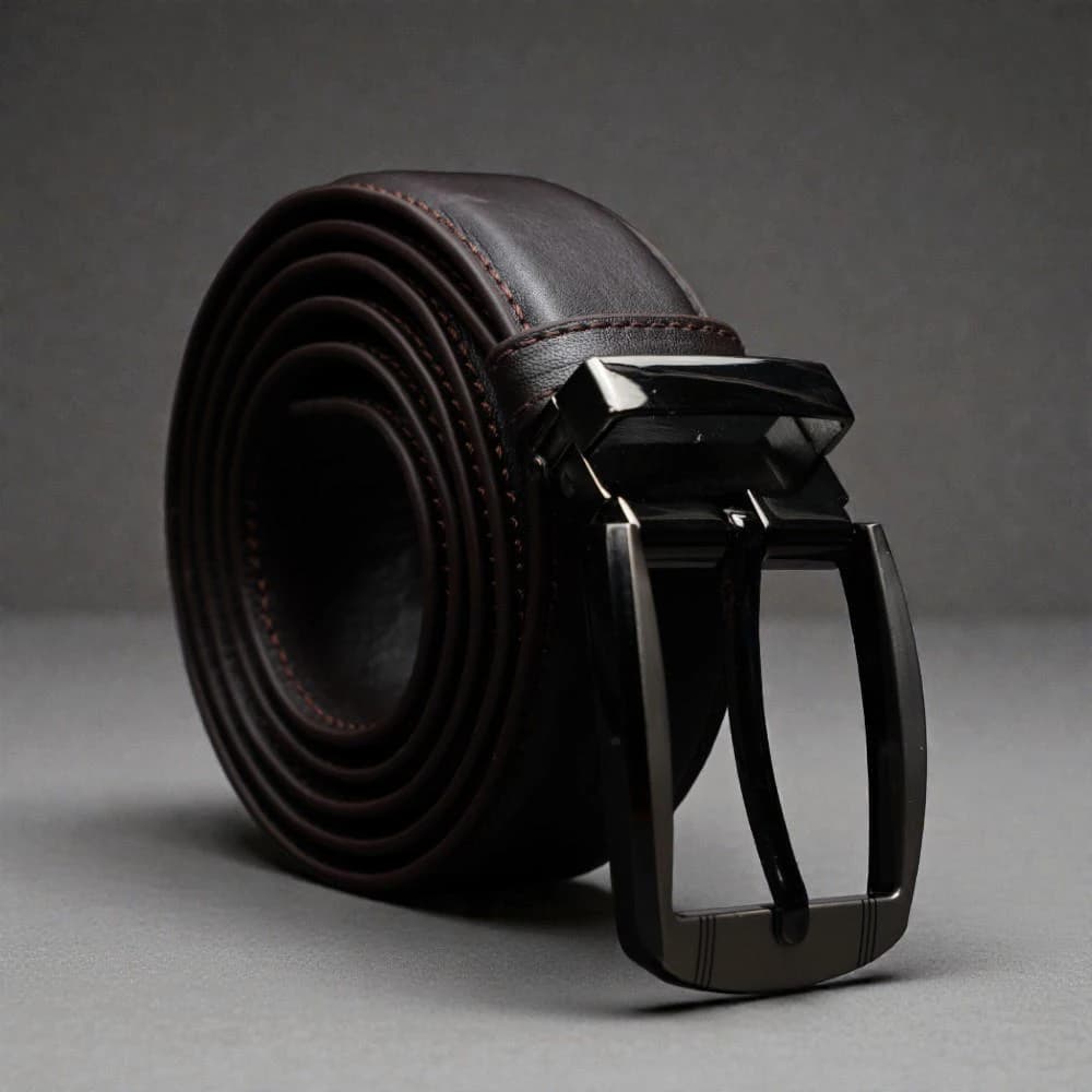 Zays Handcrafted Leather Belt for Men - Full-Grain Cowhide Adjustable Fit Stylish and Long-Lasting Designed for Office Traditional and Casual Use - Sweat-Resistant Anti-Crack Build Ideal for Daily Wear BS104-BC118-Chocolate