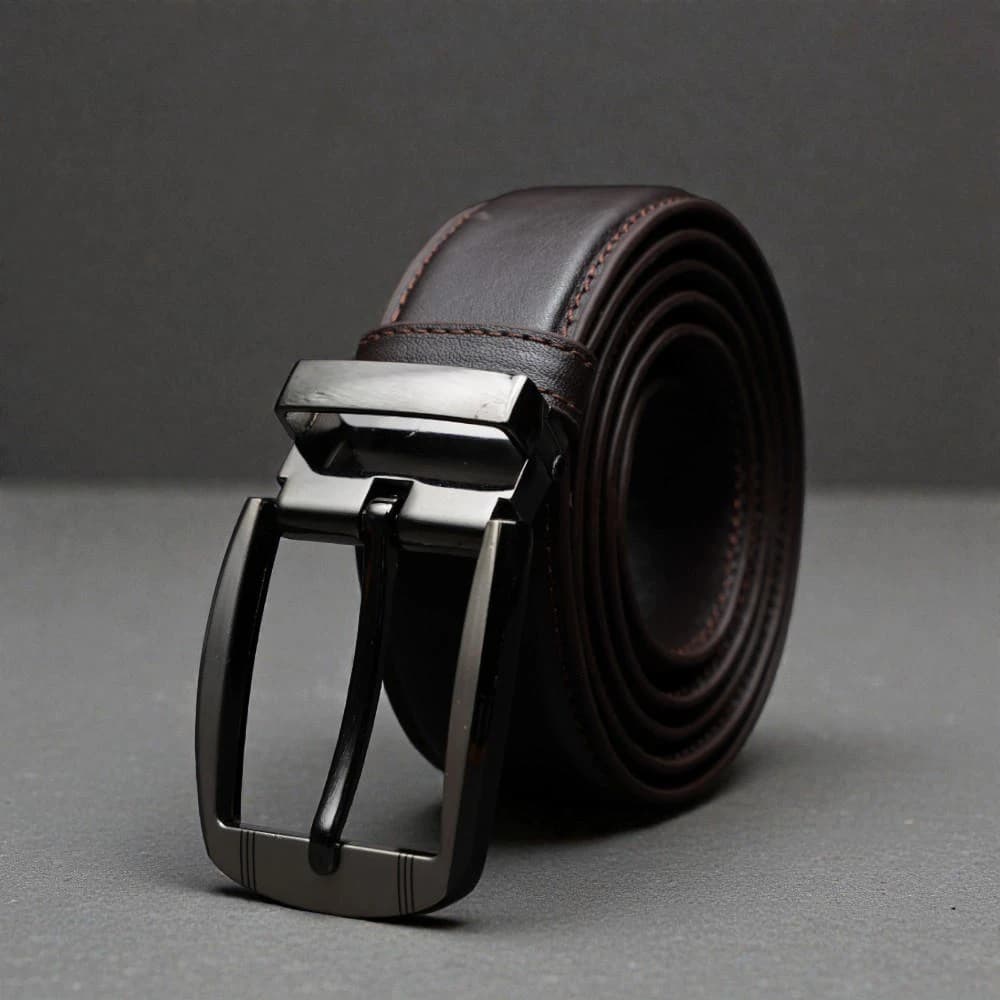 Zays Handcrafted Leather Belt for Men - Full-Grain Cowhide Adjustable Fit Stylish and Long-Lasting Designed for Office Traditional and Casual Use - Sweat-Resistant Anti-Crack Build Ideal for Daily Wear BS104-BC118-Chocolate