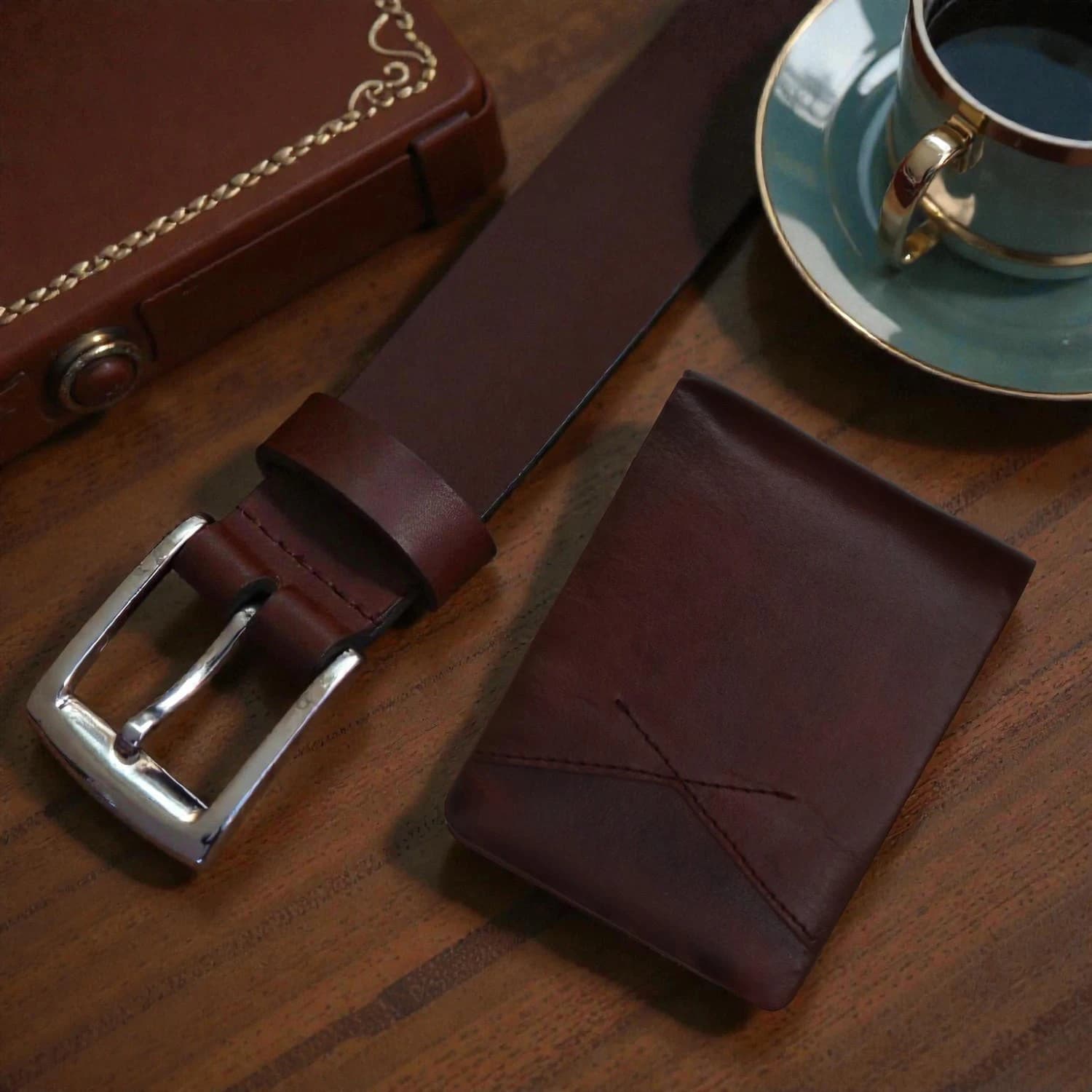 Zays Handcrafted Premium Leather Bifold Short Wallet ZSW104-Chocolate