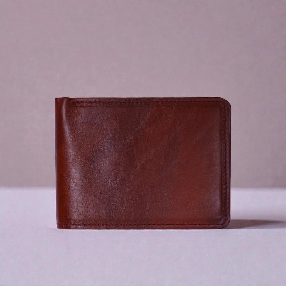 Zays Handcrafted Premium Eco-Friendly Leather Bifold Wallet - Slim Durable and Stylish Short Wallet for Unisex ZSW107-Chocolate