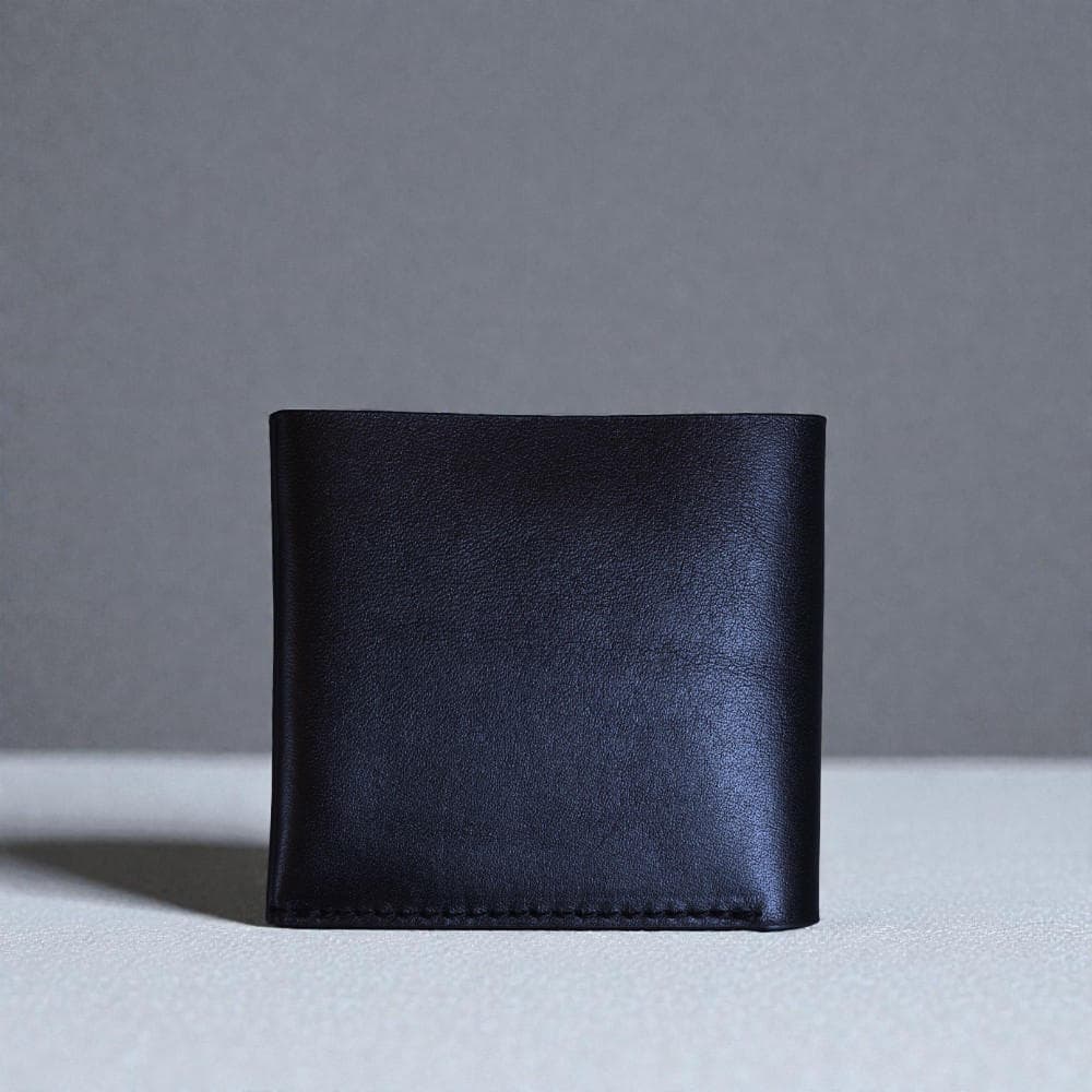 Zays Handcrafted Premium Eco-Friendly Leather Bifold Wallet - Slim Durable and Stylish Short Wallet for Unisex ZSW109-Black Suta