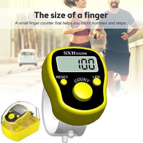 Digital Tasbih Counter with LED Light – Finger Tally Tasbeeh (1 Piece)