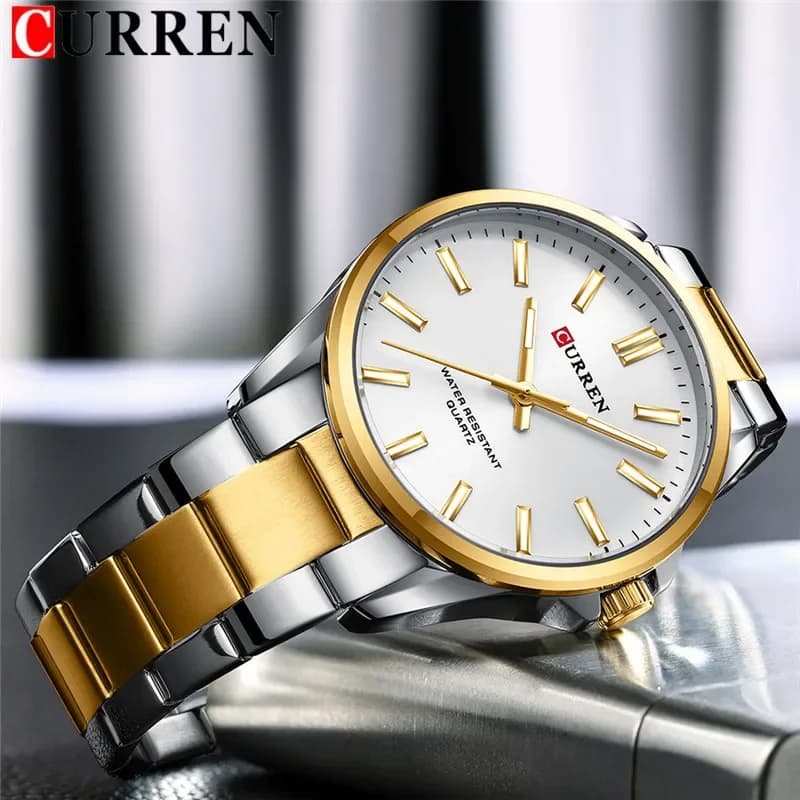 CURREN 9090 Watches for Women – Silver Gold & White