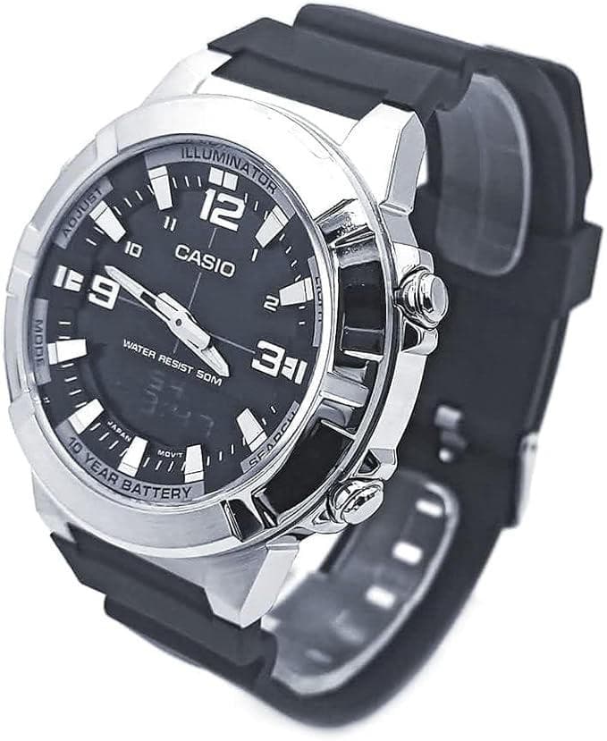 Casio AMW-870-1AVDF Illuminator Dual Time Fiber Belt Watch for Men