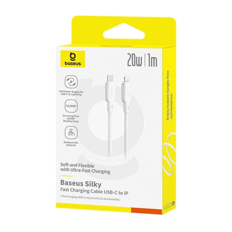 Baseus Silky Series Fast Charging Cable Type-C to IP 20W [White]