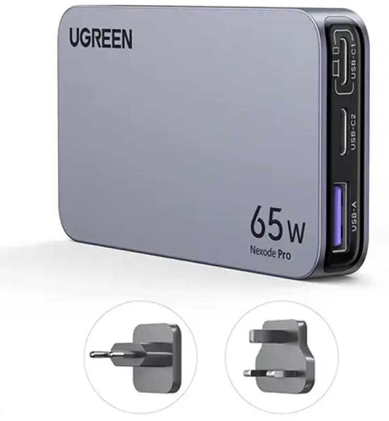 UGREEN X753 Nexode Pro 65W 3-Port GaN Ultra-Slim Fast Charger [Black]