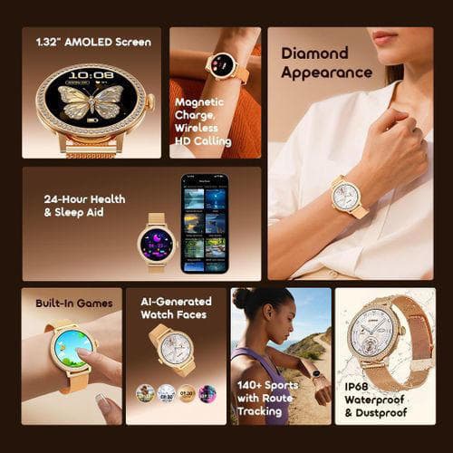 Oraimo Watch Muse 2 Smart Watch (OSW-833N)- ROSE GOLD