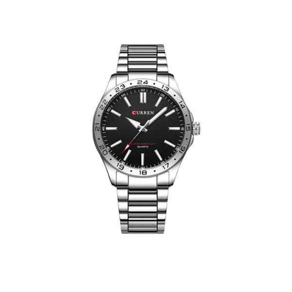 Curren 8452 Luxury Stainless Steel Men’s Watch – Silver & Black