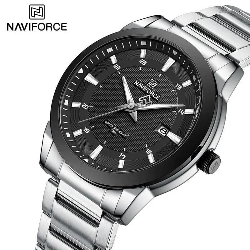 NAVIFORCE NF8029 Silver Stainless Steel Analog Watch For Men