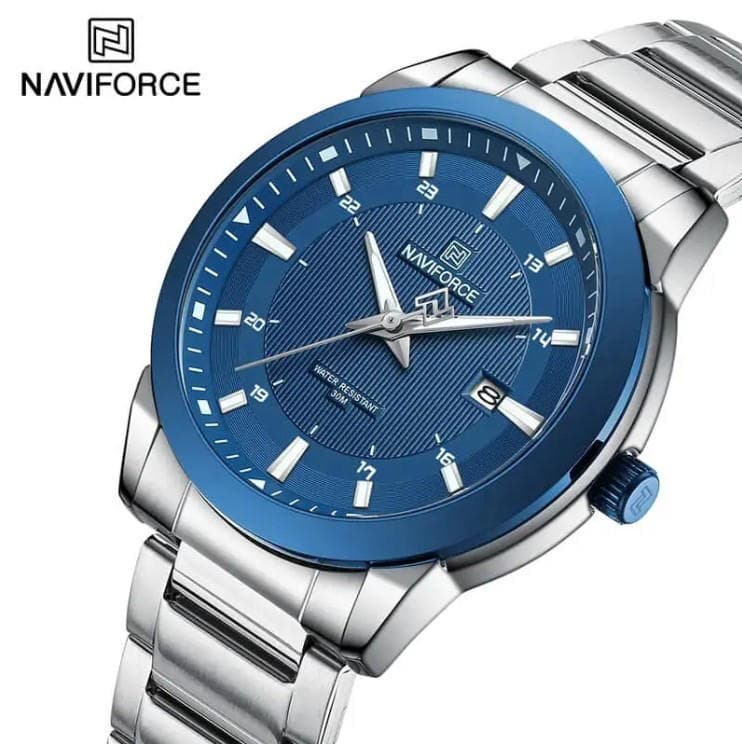 NAVIFORCE NF8029 Silver Stainless Steel Analog Watch For Men