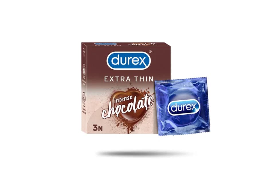 Durex Extra Thin Intense Chocolate Flavor Condom 3pcs Pack | India