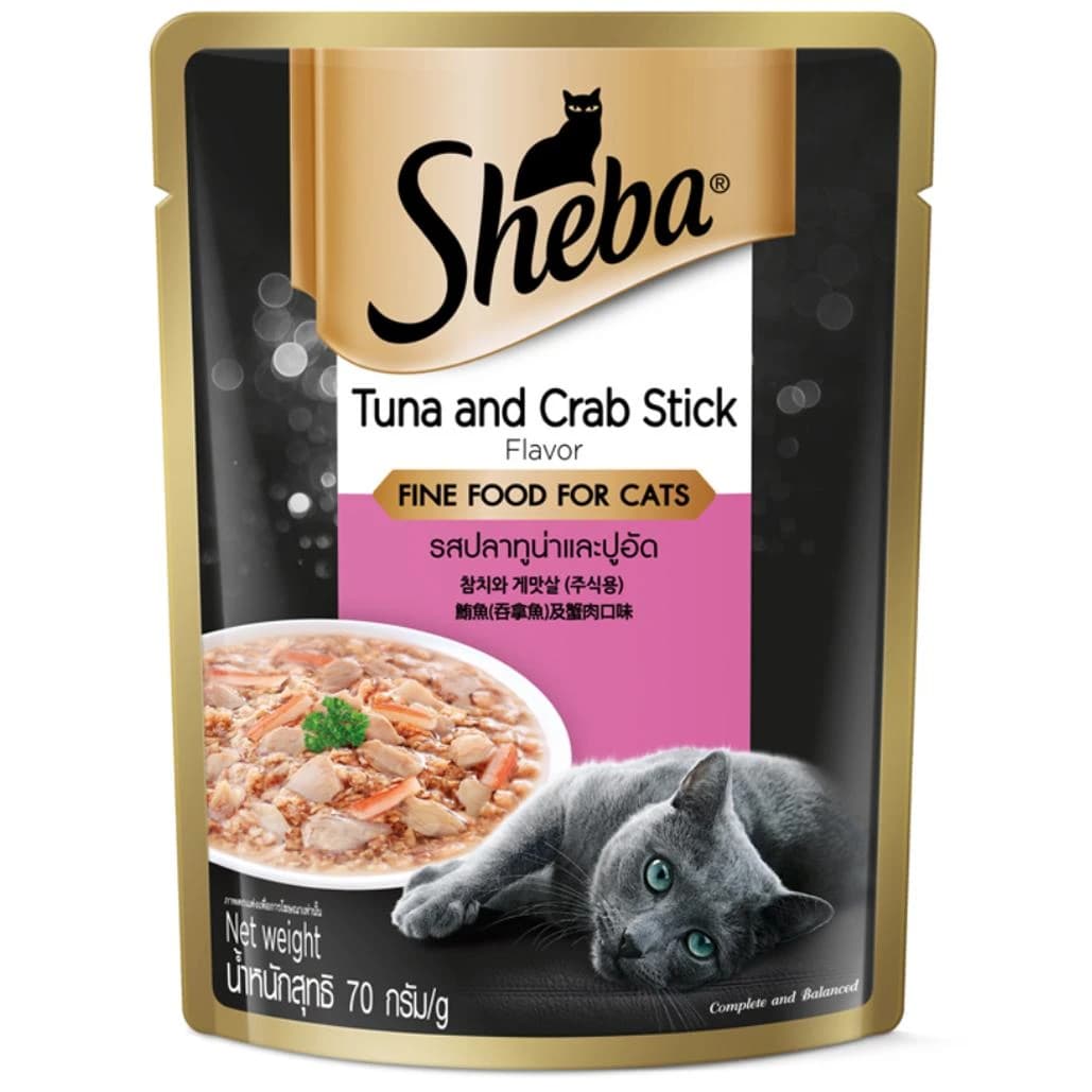 Sheba Pouch Tuna & Crab Stick 70gm