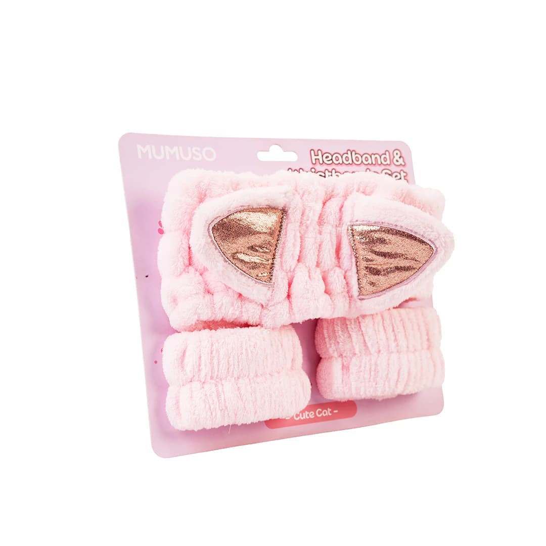 MUMUSO Animal Series Headband & Wristbands Set (Cute Cat)