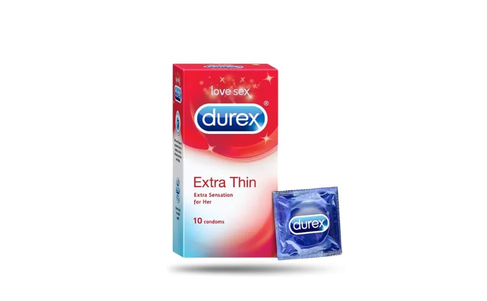 Durex Extra Thin Condom 10pcs Pack | India