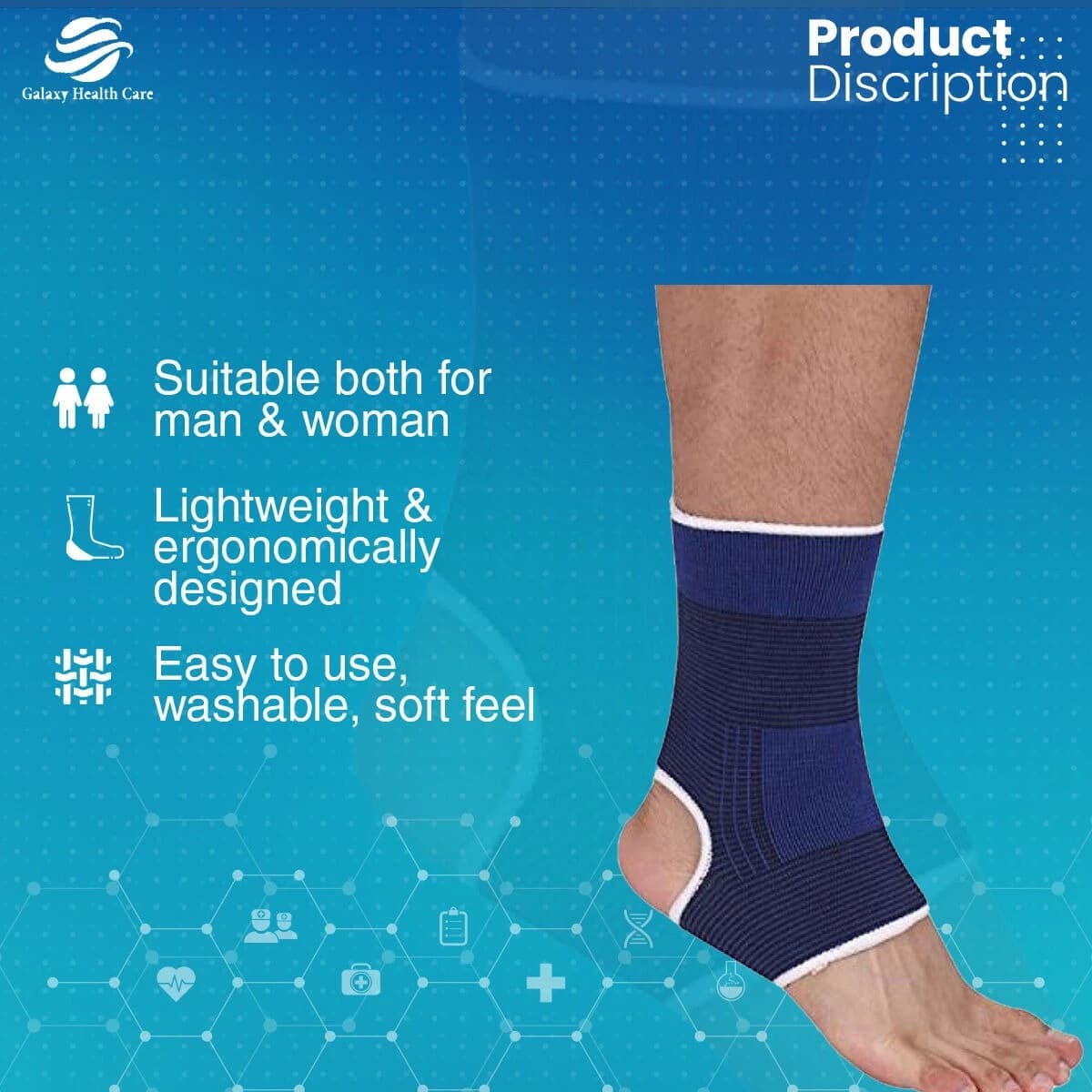Adjustable Ankle Support Brace Cap Wrap Pad /Ankle Support Strap/Ankle Support for Sports for Men and Women for Pain Relief - 1 piece