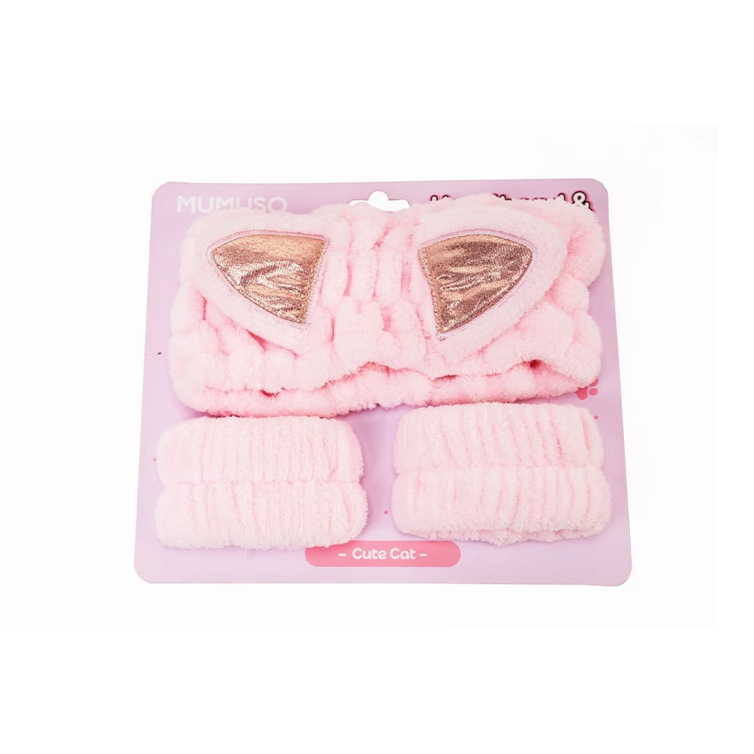 MUMUSO Animal Series Headband & Wristbands Set (Cute Cat)