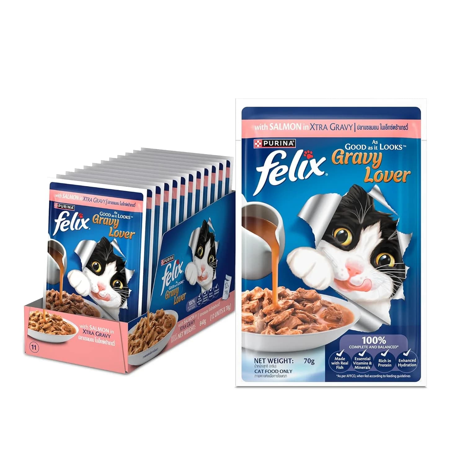 Purina Felix Adult Salmon In Gravy 85gm