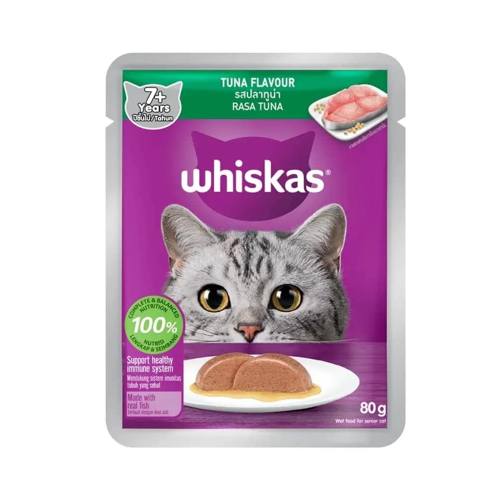Whiskas Adult Cat Tuna & White Fish - 80g Pouch