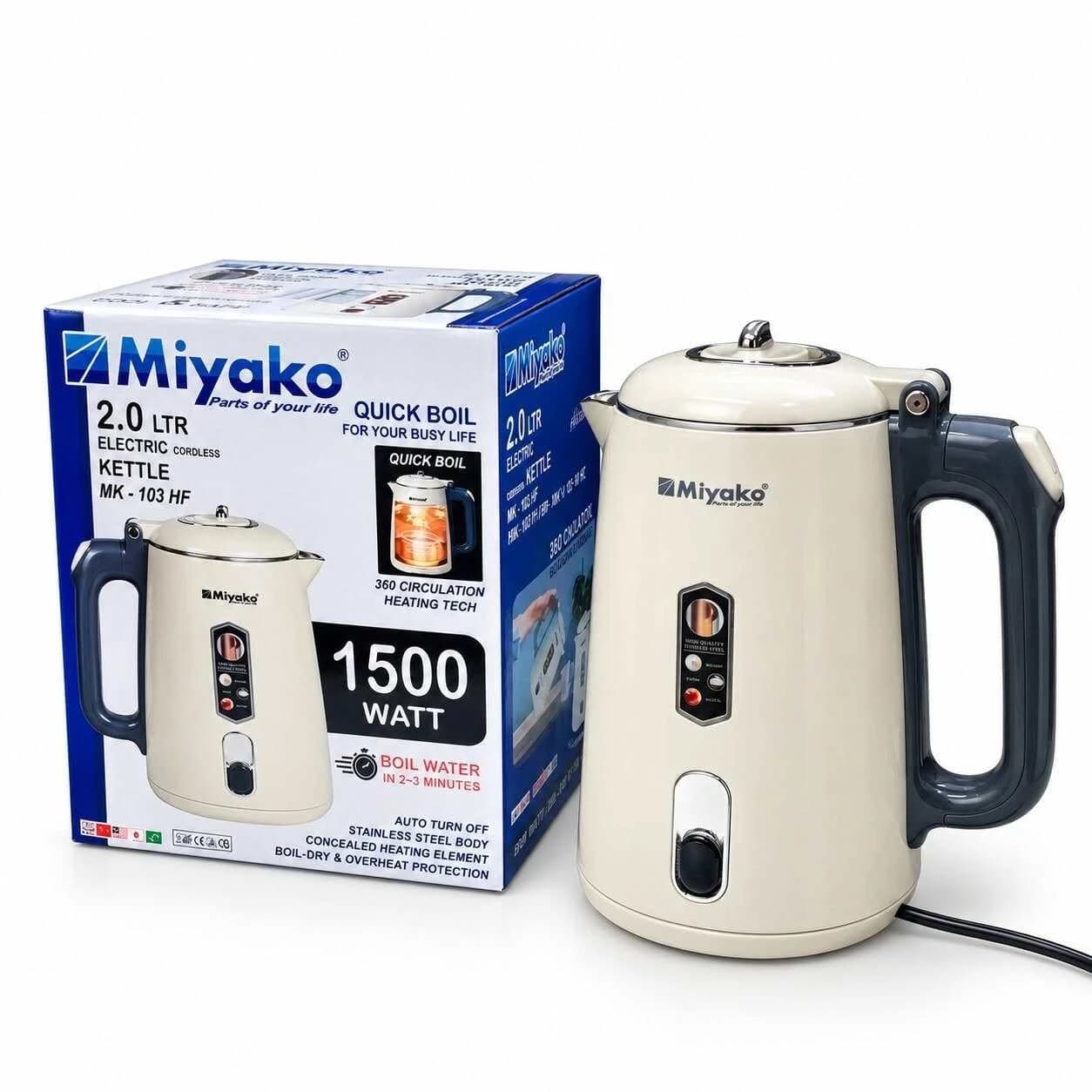 Miyako Electric Kettle 2L (MK-103 HF)