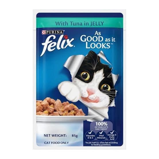 Purina Felix Adult Tuna In Jelly Cat Food 85gm