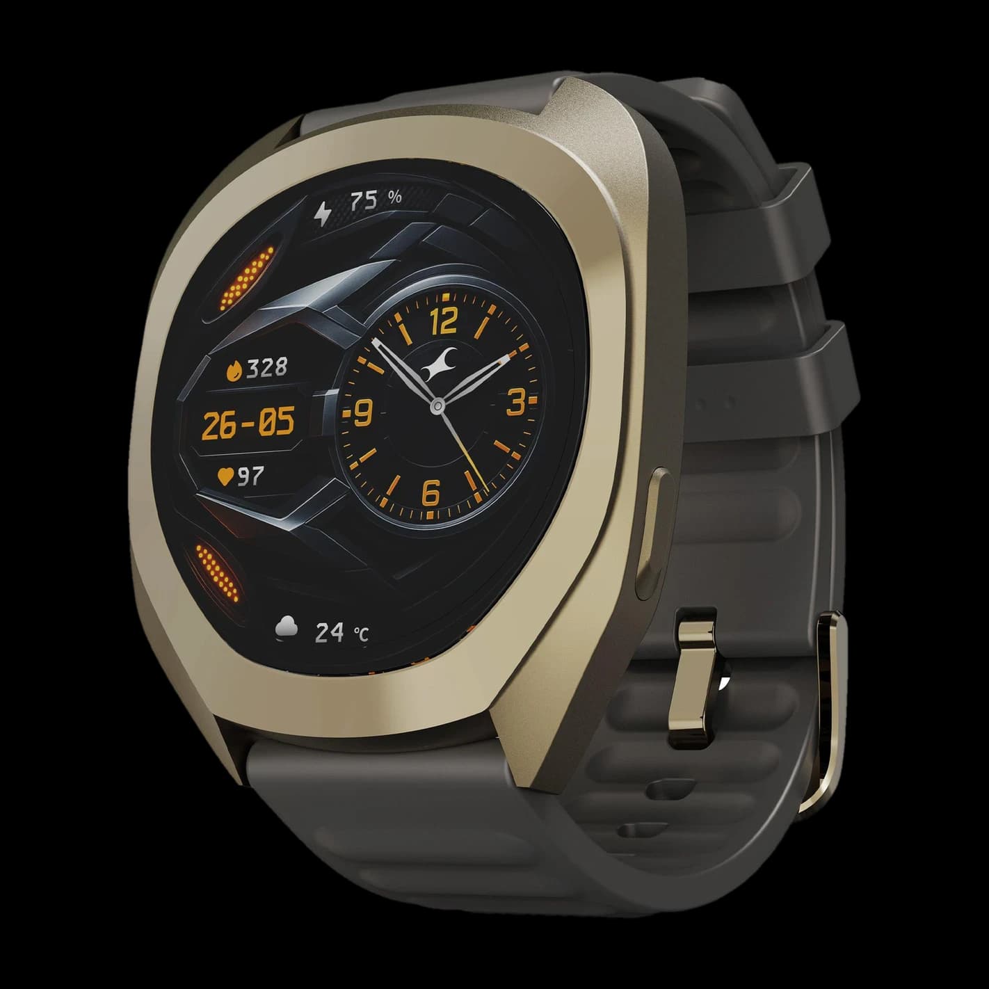 Fastrack Cosmix 1.32" AMOLED Metal Case with AI Watchface & AI Voice Chat, BT Calling Smartwatch