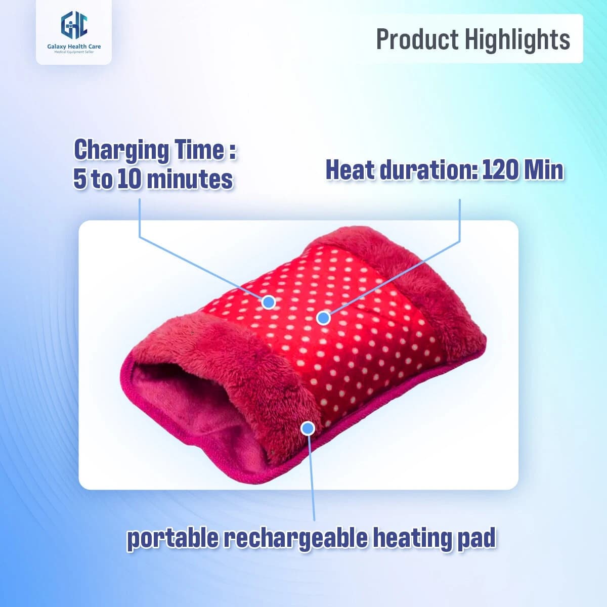Electric Velvet Heating Pad/Hot Water/Heat Pouch Bag With Gel For Pain Relief Multicolor - Hot Water Bag - hot water bag- 1 Pcs