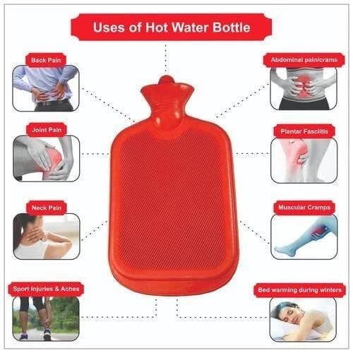 Rubber Hot Water Bag Bottle Pain Relief Bed Hand Warmer Hot Water Bag 2 L Color Send As Per Product Availability - Hot Water Bag - hot water bag